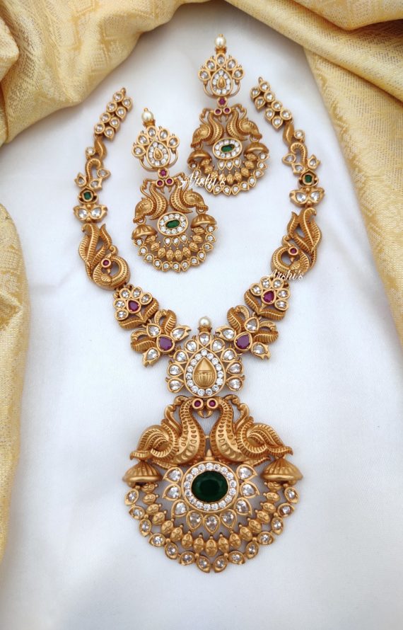 Elegant Peacock Necklace Set-01