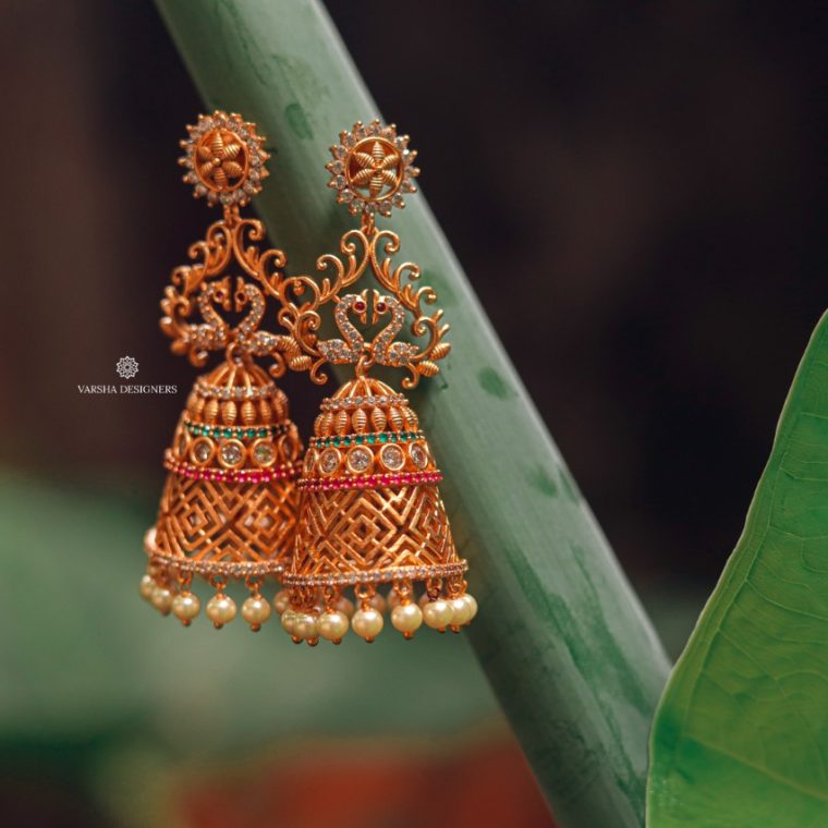 Bridal Matte Designer Jhumkas-01