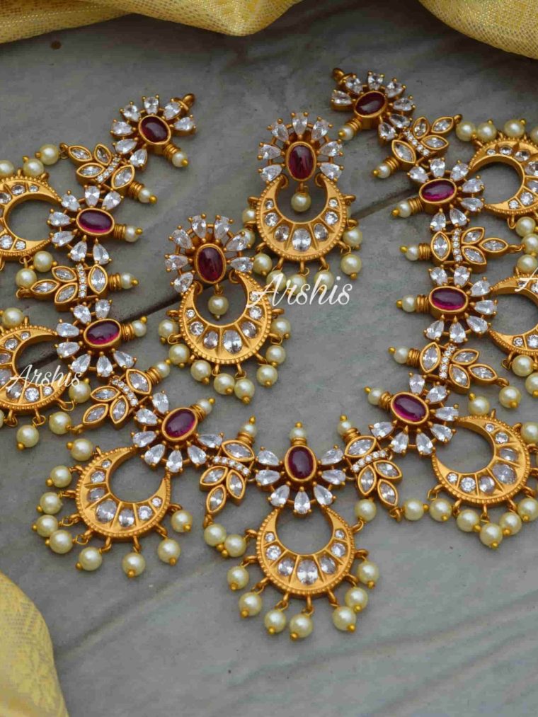 AD Stone Chandbali Designer Necklace