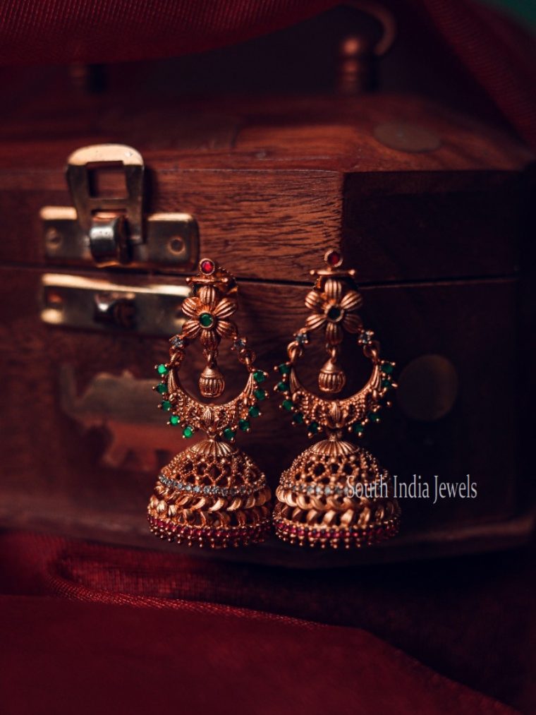 Pretty Green Color Designer Jhumka