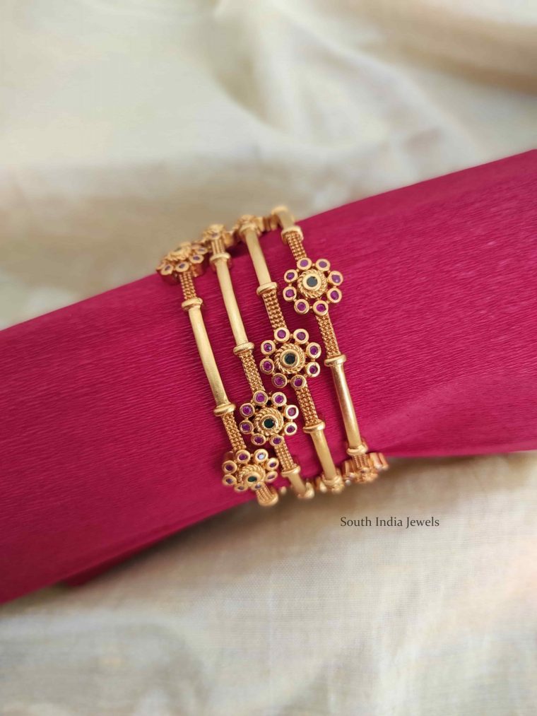 Imitation Flower Design Bangles-01