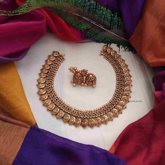 Kerala Style Antique Coin Necklace-01