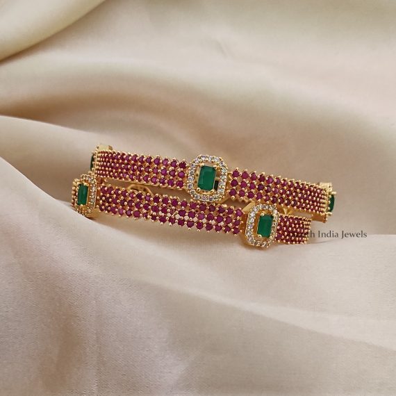 Grand Ruby CZ Stone Bangles