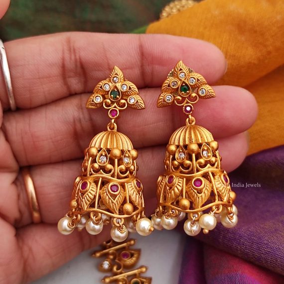 Elegant Imitation Necklace with Jhumkas