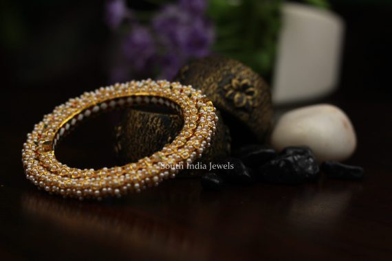 Beautiful Pearl Kada Bangle