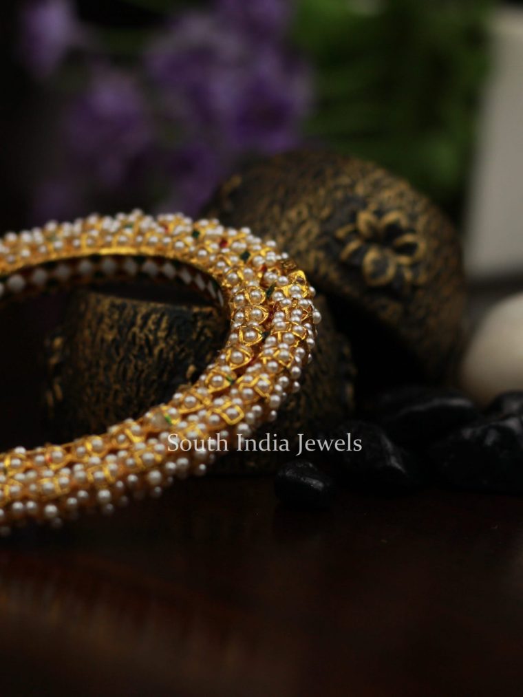 Beautiful Pearl Kada Bangle