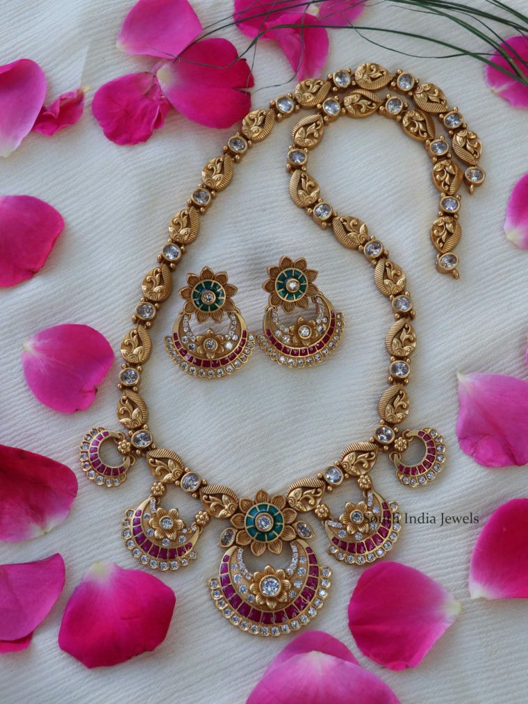 Floral Chandbali Design Haram-01