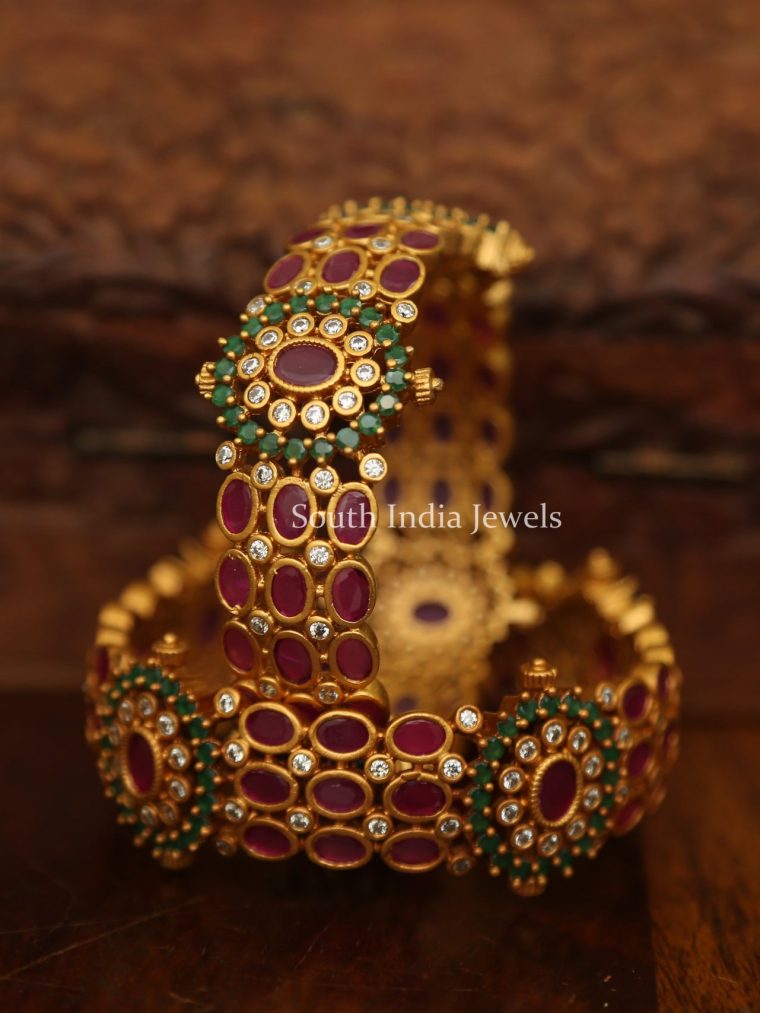 Traditional AD and Kemp Stone Bangles for Ladies