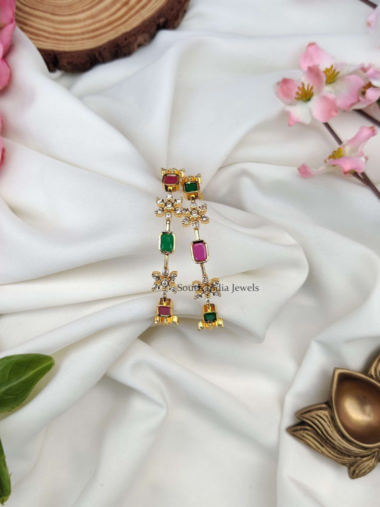 Flower Design Multi Stone Bangles..