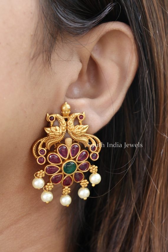 Lovely Peacock Design Ear Studs