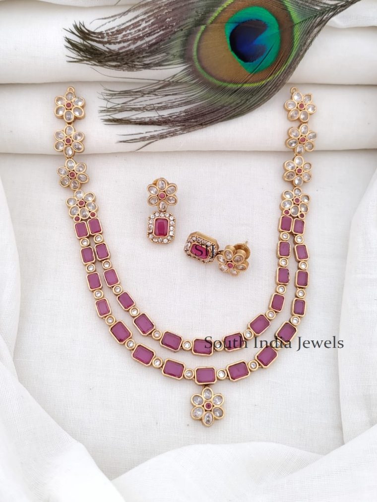 Mesmerizing Two Layer Ruby Necklace