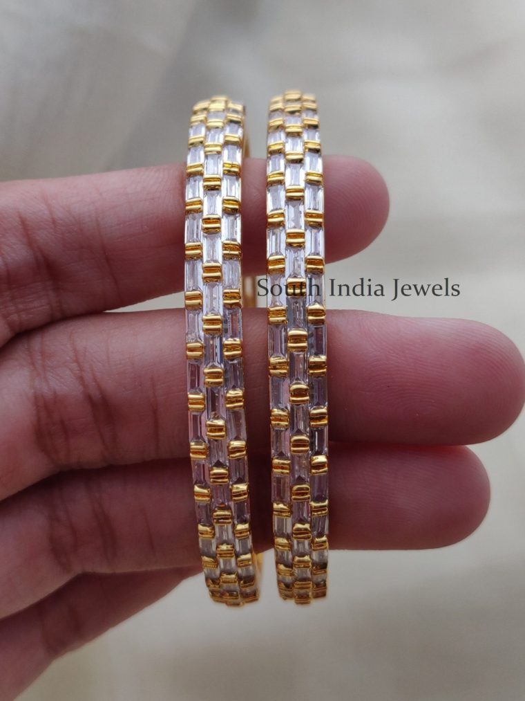 Stunning Crystal AD Stone Bangles (2)