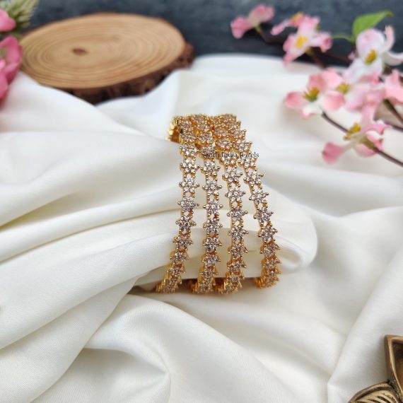 Beautiful Star White Stone Bangles (2)