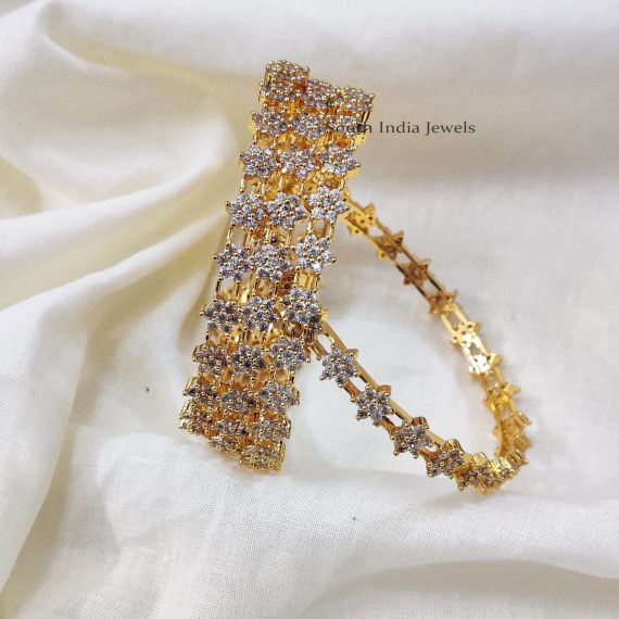 Beautiful Star White Stone Bangles (2)