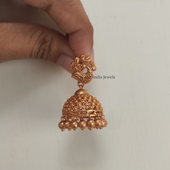 Beautiful Mini Peacock Design Jhumkas