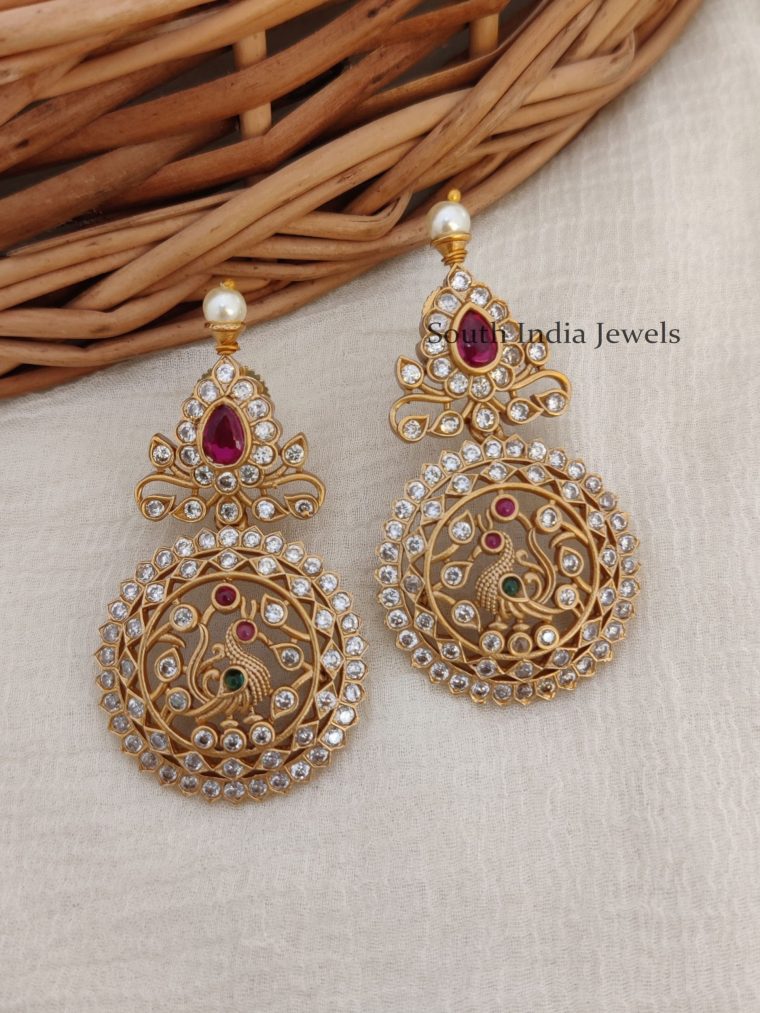 Gracious AD Stone Peacock Earring