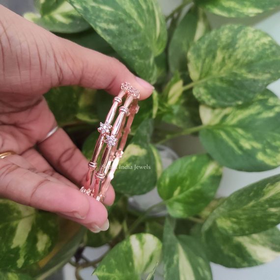 Stunning Rose Gold Star Bangles (2)