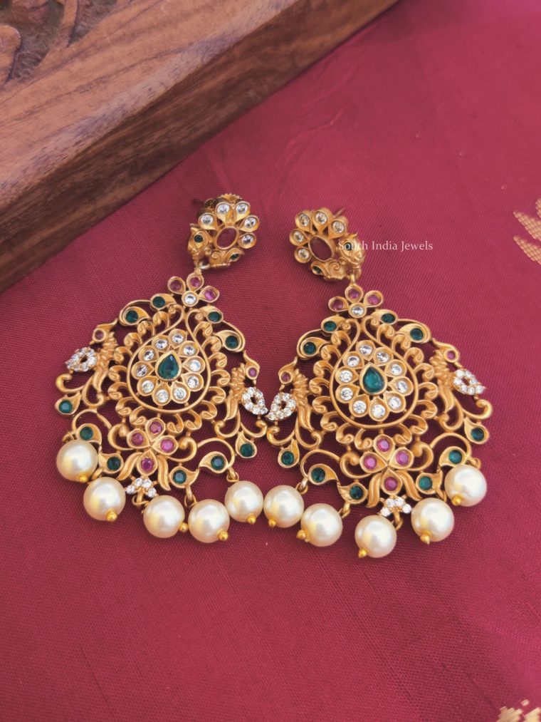 Bridal Peacock Design Earrings