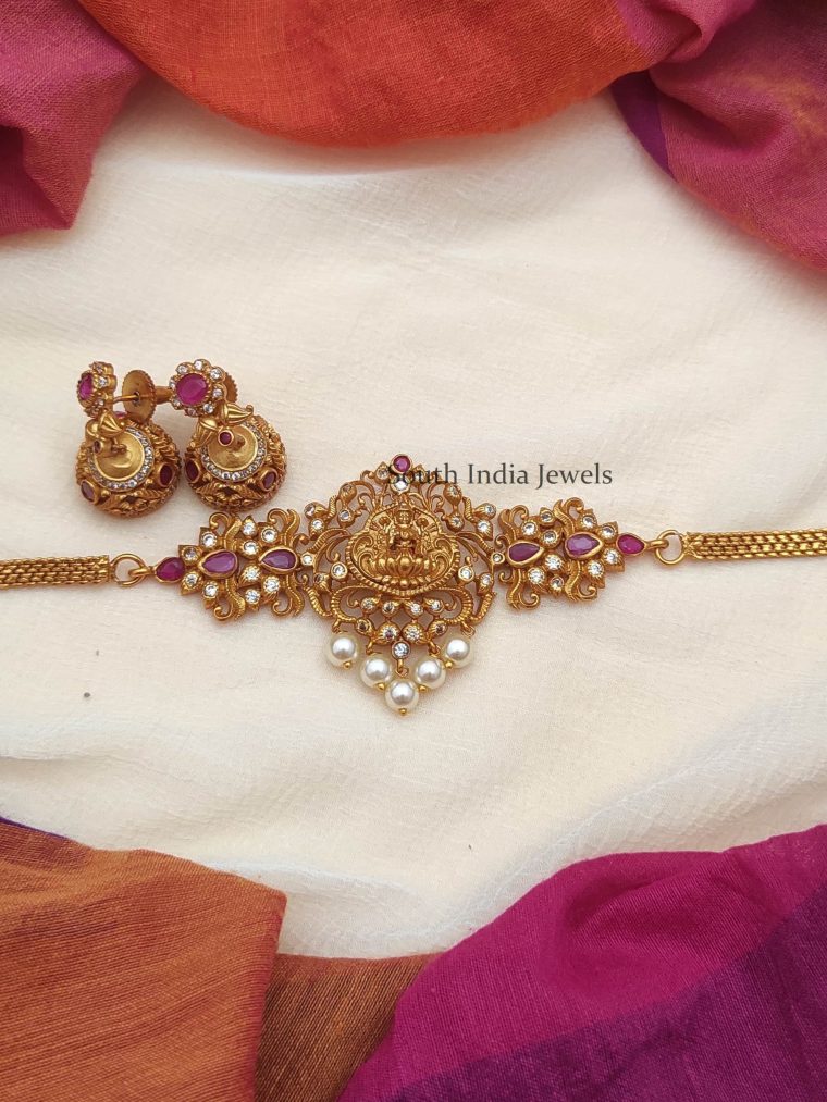 Lakshmi Choker With Red Stones