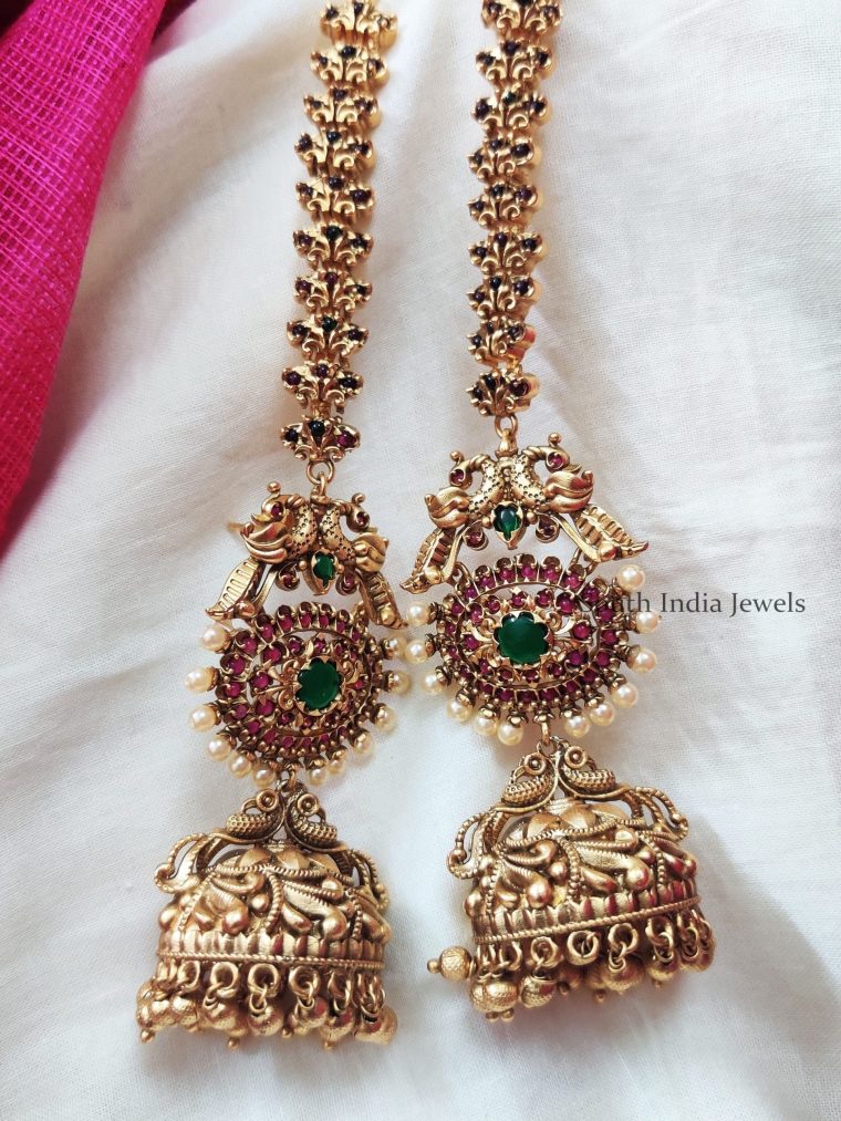 Beautiful-Jhumkas-With-Matta