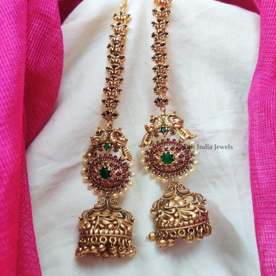 Beautiful-Jhumkas-With-Matta