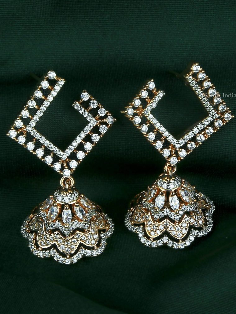 Imitation Rose Gold Jhumkas