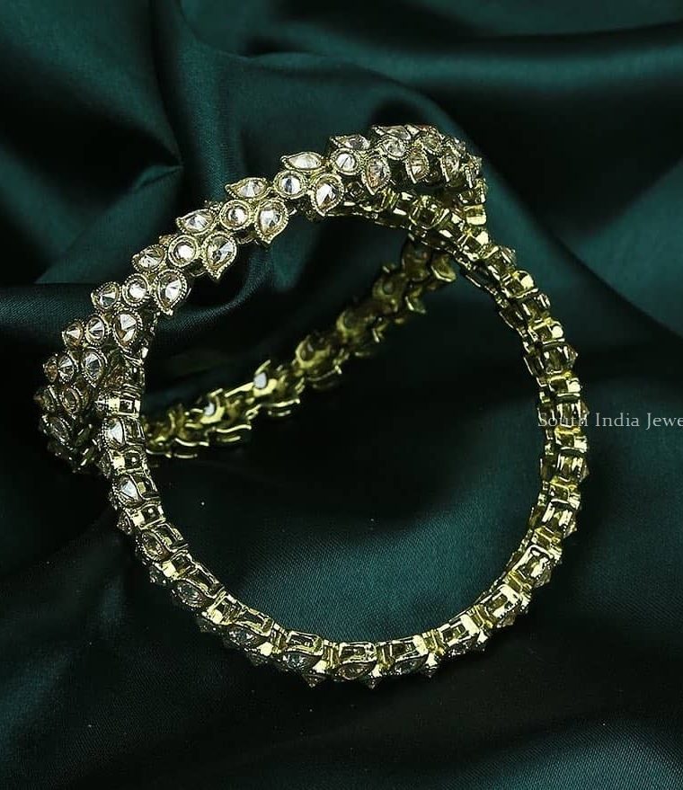 Elegant Leaf Design Bangles