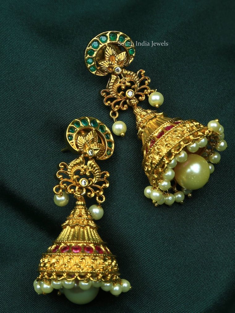 Gold-Toned Dome Shaped Jhumkas