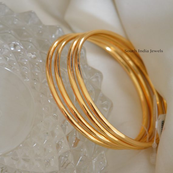 Stunning Plain Gold Bangles