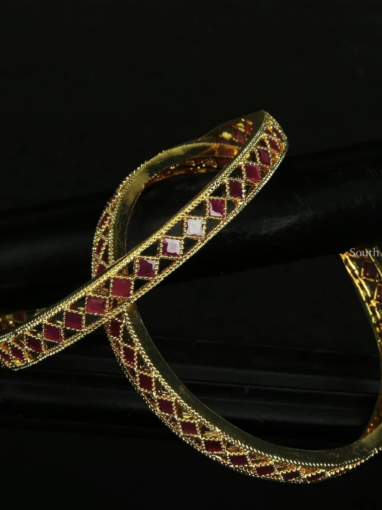 Stunning Sumitra Ruby Bangles