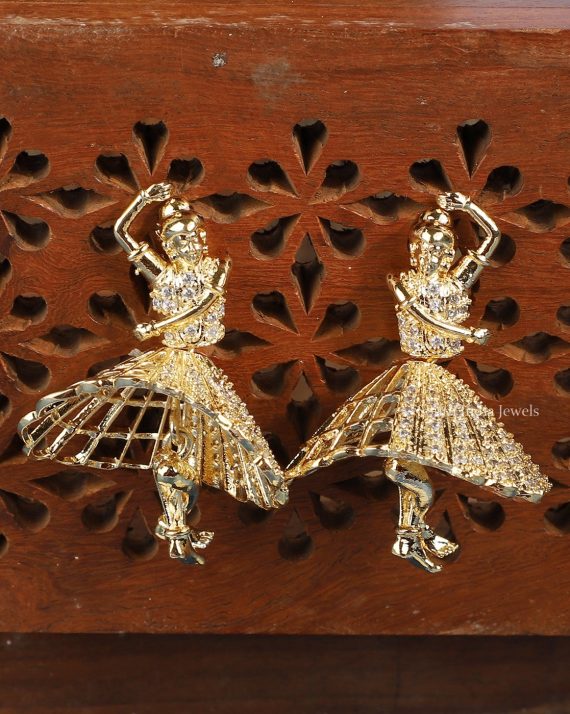 Gold Plated Buttabomma Jhumkas