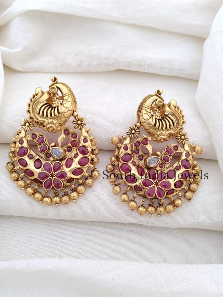 Attractive Kemp Nagas Peacock Earrings