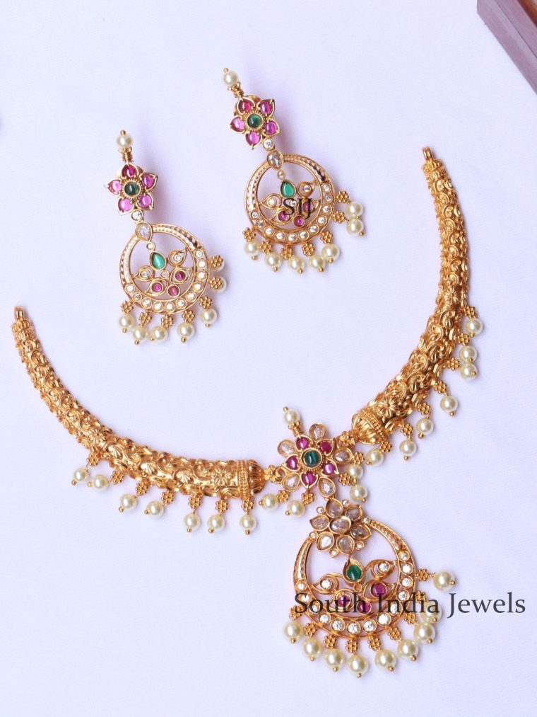 Chandbali Designer Multicolor Necklace