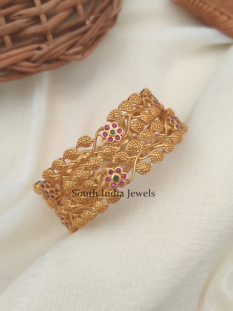 Flower Leaf Design Bangles