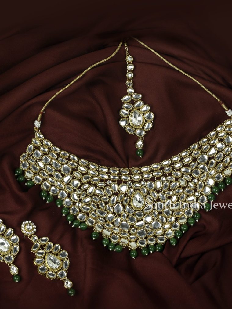 Gorgeous Green Kundan Bridal Choker