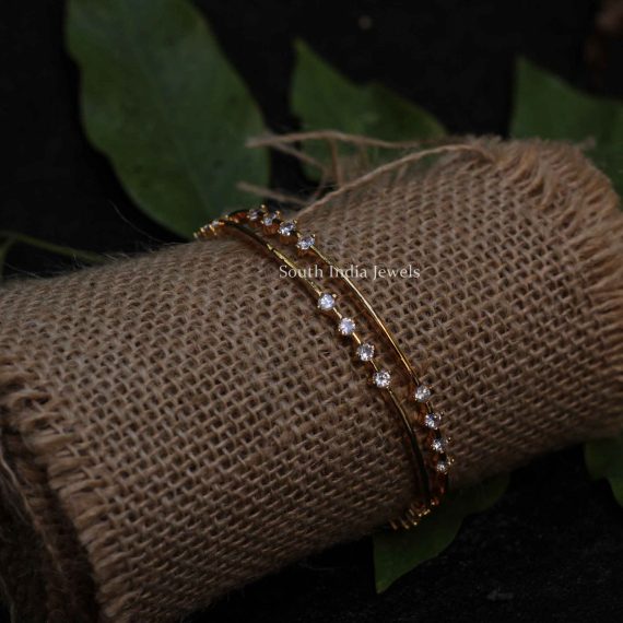 Stunning White Stone Bangles