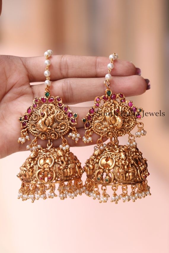 Unique Lakshmi Peacock Jhumkas (2)