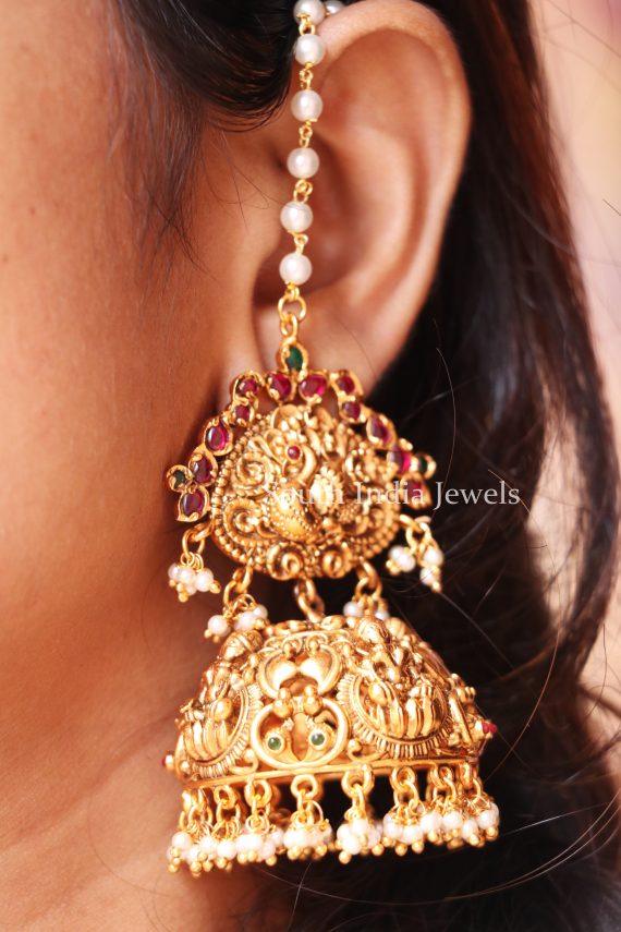 Unique Lakshmi Peacock Jhumkas