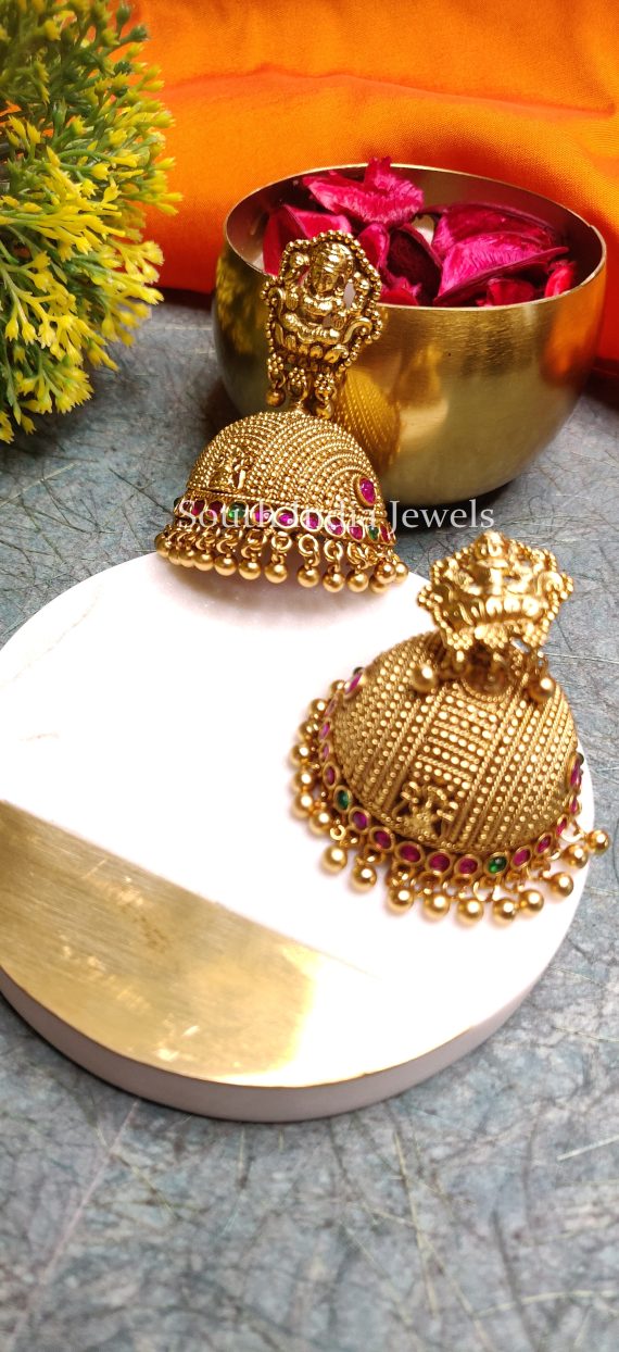 Big Lakshmi Motifs Jhumkas