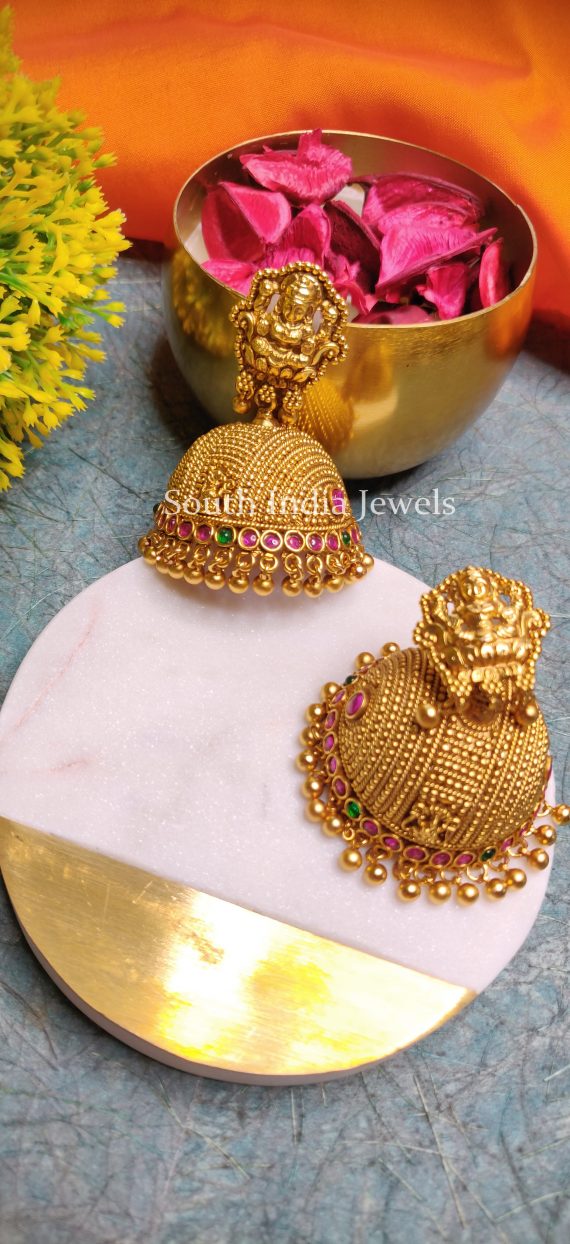 Big Lakshmi Motifs Jhumkas