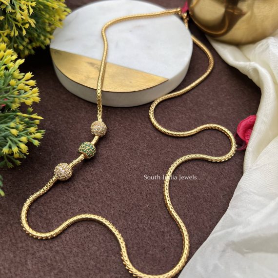 Classic Ball Design Mugappu Chain