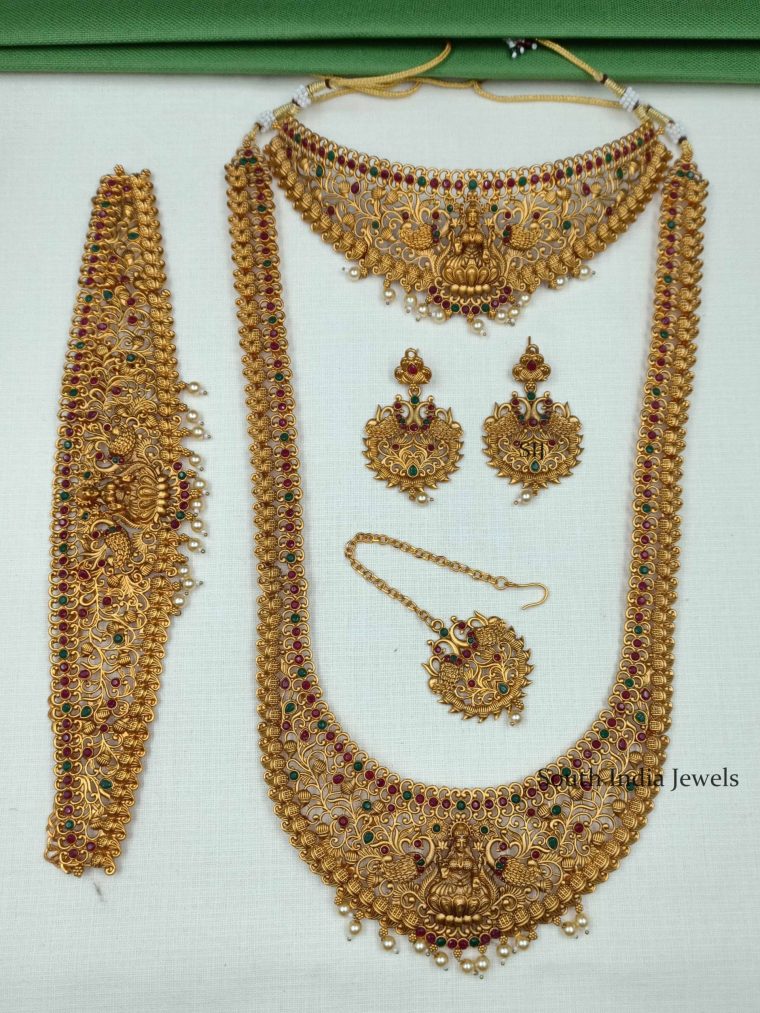 Elegant Temple Jewellery Combo Set