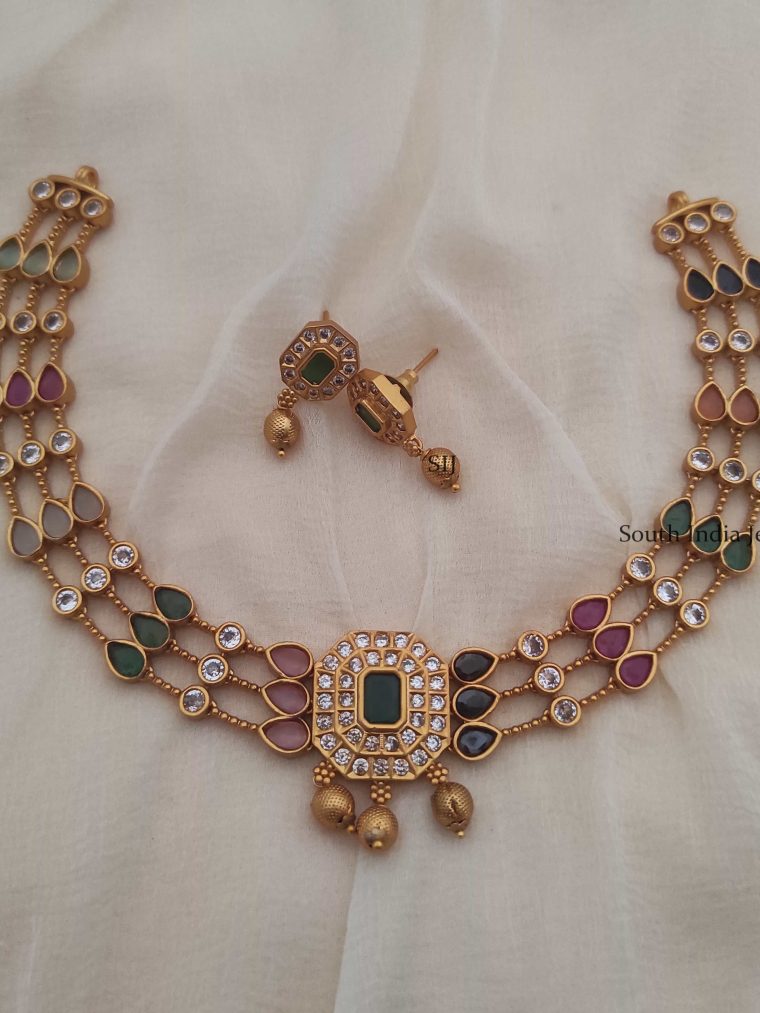 Navarathna Gold Replica Necklace