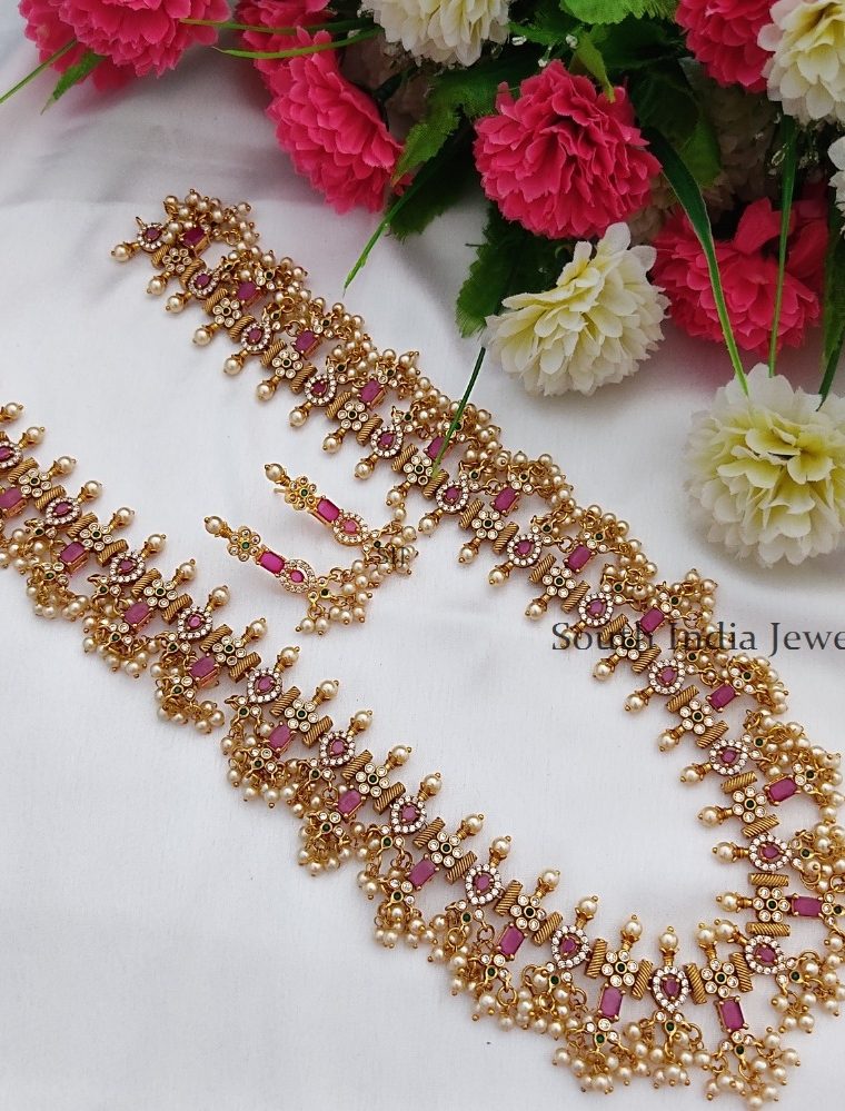 Stunning Long Guttapusalu Necklace