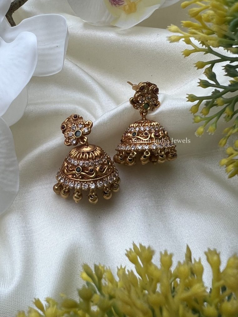 Dual Peacock Anitque Jhumkas