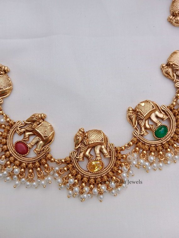 Pretty Chandbali Elephant Necklace.. (2)