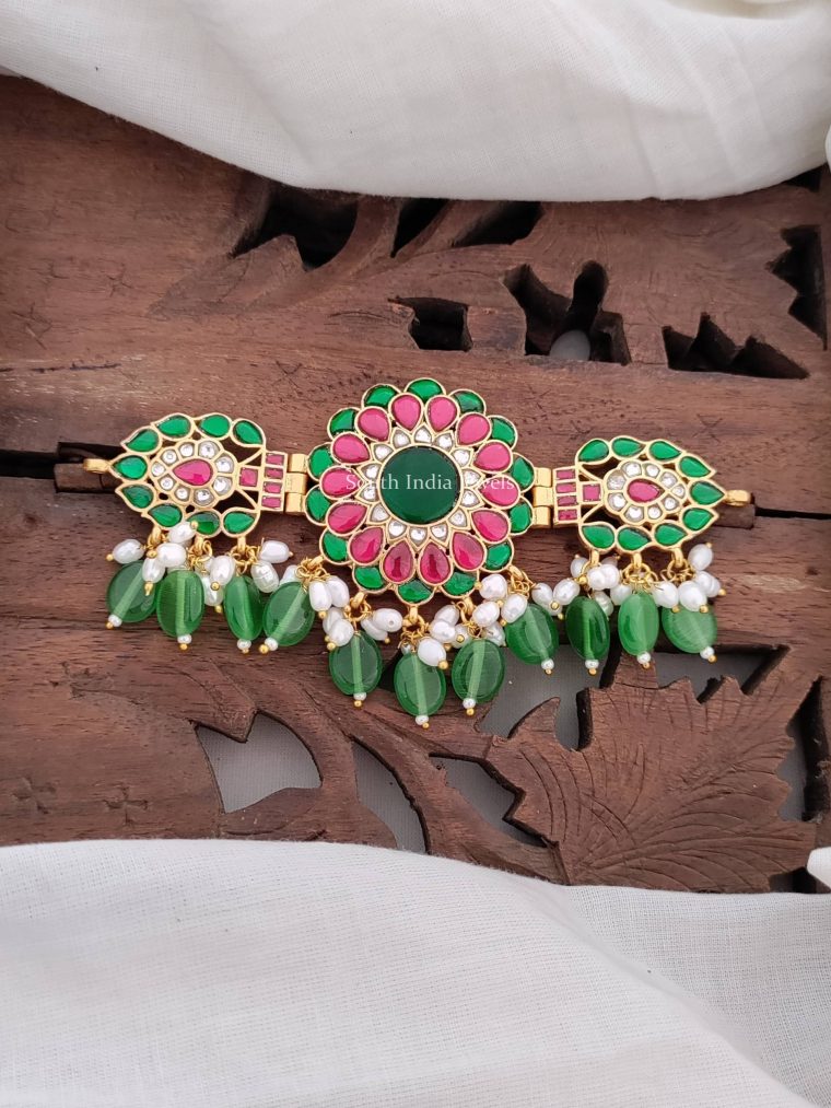 Awesome Jadau Kundhan Flower Choker