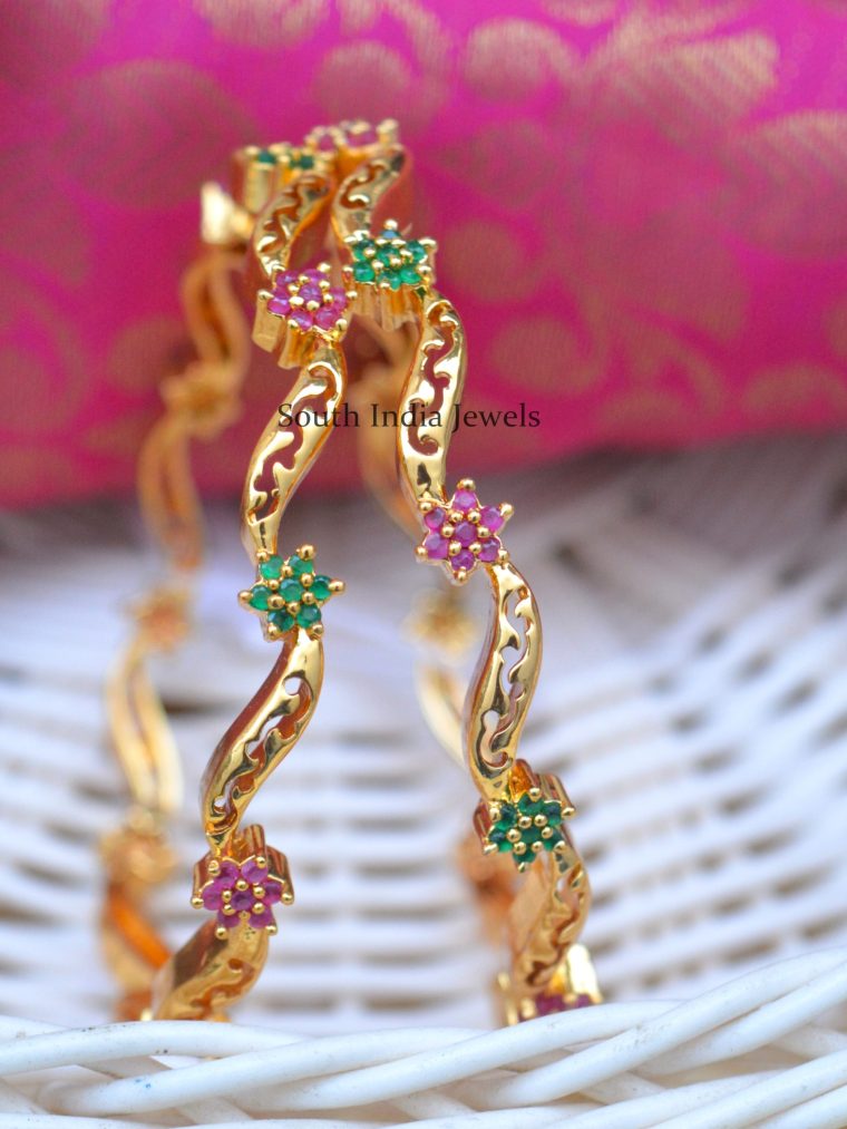 Beautiful Navaratna Design Bangles