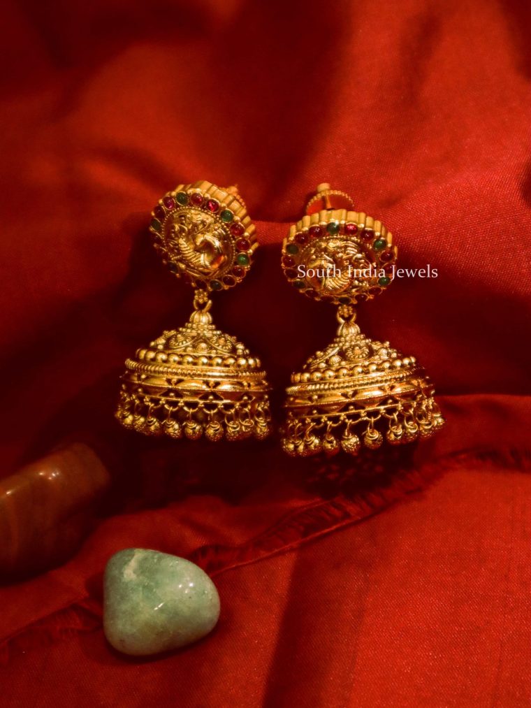 Traditional Temple Peacock Jhumkas