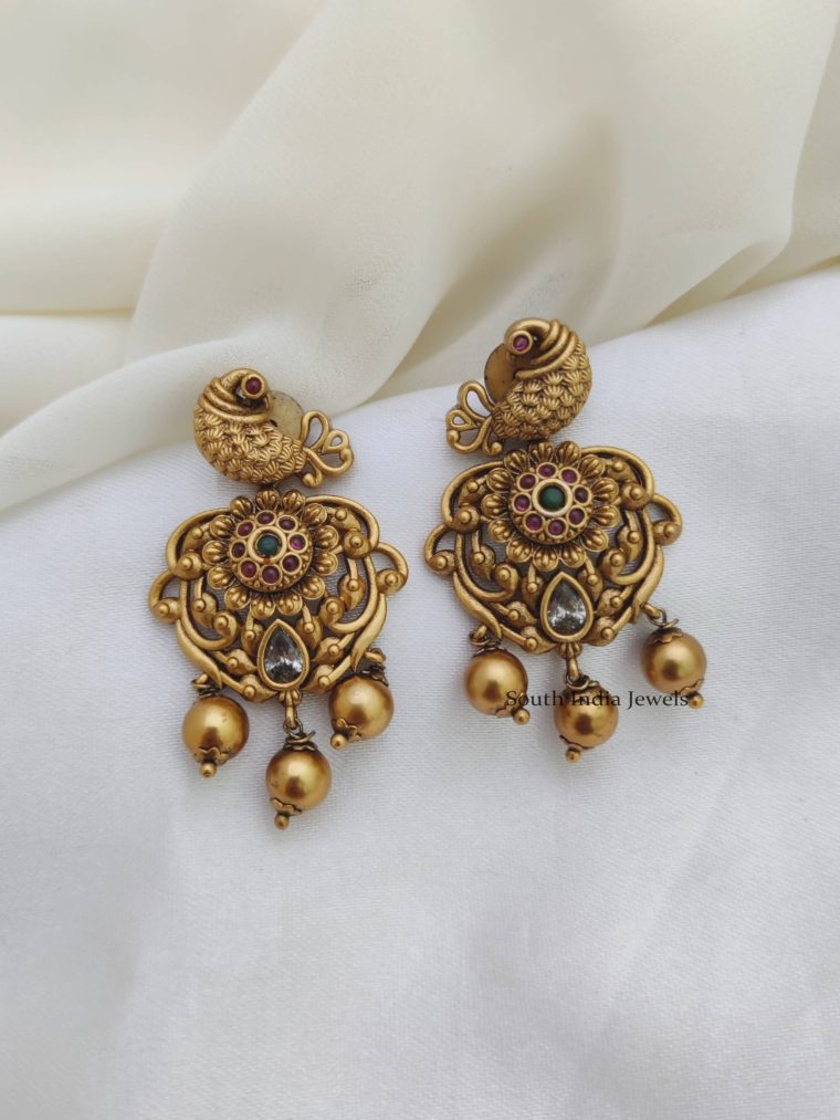 Attractive Peacock Design Earrings